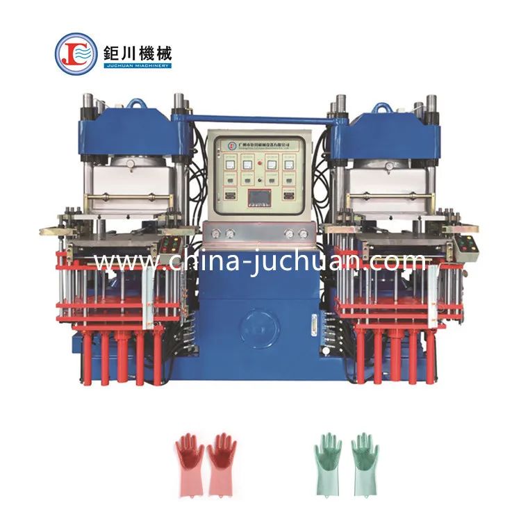 China Fabrieksprijs Hydraulische vulkaniserende warmpersmachine voor het maken van rubberen siliconen handschoenen